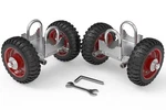 Bl Tezeit Rolling Gate Wheel 6" Heavy Duty Rubber Carrier W/ Hardware Kit 2PCS. Fixed Price $89.99.