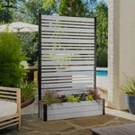 Enclo EC18025 Freestanding Privacy Screen 6FT X 4FT W Ash Planter. Fixed Price $439.99.