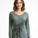 Jake Y2K Embellished Long Sleeve Thermal Top Large Flattering Henley Bella. Fixed Price $18.88.