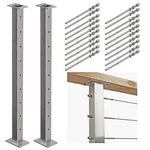 Pack Stainless Steel Cable Railing POST(2" 2") With 1/8 Kit. Fixed Price $201.86.