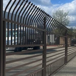 Aleko Commercial 8 Panels Steel Fence Kit Berlin Style Curved Top Black. Fixed Price $2999.00.