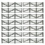 Bmc Marx Recast Battelground Barbed Wire Fence Sections 20PC Gray Accessories. Fixed Price $15.50.