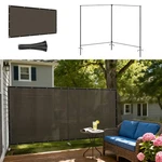 6FT Outdoor Fence Kit & Iron Poles Privacy Dog Yard Pool Safety Brown. Fixed Price $771.19.