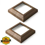 Aecxm Deck Post Base Cover 5.5" Aluminum Deep Burlywood 2 Pack. Fixed Price $34.99.