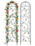 Unho 2 Pack 84X19IN Trellis For Climbing Plants Outdoor Iron Arch Decoration .... Fixed Price $90.71.