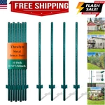 4.8FT Fence Posts, Pack Of 10 Sturdy Metal U-posts & Step-in Stakes, No Dig.... Fixed Price $97.19.