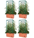 Hydrofarm Gctr 10 Gal Tomato Trellis Self Watering Garden Grow System (4 Pack). Fixed Price $253.70.