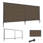Heavy Duty Outdoor Freestanding Privacy Screen Fence Panels With Iron Poles. Fixed Price $133.94.