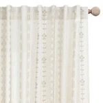 Neutral Farmhouse Curtains For Living Room 84 Inches Long,taupe Cream Boho Li.... Fixed Price $67.39.