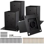 Pcs 4X4 Post Anchor Base With Bottom Drainage Hole Black Powder Coated Brack. Fixed Price $58.07.