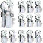 End Rail Clamp, X 1-3/8", Galvanized, 12 Pieces With Nut & Bolt For Cha. Fixed Price $37.95.