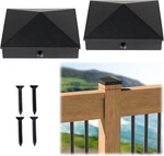 2PACK 4X4 Post Caps Aluminum Pyramid Actual 3.5X3.5 Fence Bl.... Fixed Price $23.20.