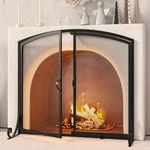 Calidola Fireplace Screen Doors 37.8 W 30.7 Extra Large Heavy Duty Steel. Fixed Price $120.69.