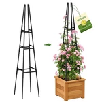 1 Pack Garden Obelisk Trellis For Climbing Plants Outdoor Indoor Pots, .... Fixed Price $20.35.