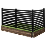 Vevor 3 Panels Vinyl Privacy Screen With Galvanized Metal Stakes 50X48 Black. Fixed Price $176.99.
