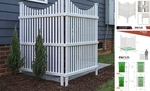 45IN X 36IN W (2 Panels) No Dig Enclo Huntersville Screen. Fixed Price $142.37.