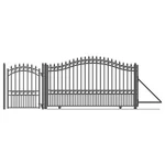 Aleko London Style Iron Single Sliding Driveway Gate 12 Ft With Pedestrian. Fixed Price $2764.21.