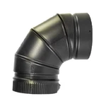 Selkirk DSP6E9-1 Double Wall Stove Pipe, 6-INCH, 90 Degree Elbow Matte Black. Fixed Price $102.42.