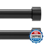 Orbitoasis Heavy Duty Adjustable Steel Curtain Rod - 1 Inch Diameter End Cap. Fixed Price $113.55.