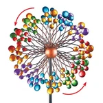Collections Etc Vibrant Double-sided Rainbow Colored Spinner With Stake Season. Fixed Price $24.99.