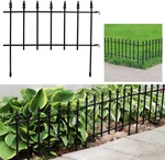 Sunnydaze 5-PANEL Roman Iron Decorative Garden Fence Border 9FT X 18IN H No. Fixed Price $132.95.