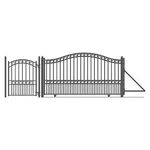 Aleko Paris Style Steel Single Sliding 18' Driveway Gate With Pedestrian. Fixed Price $3899.00.
