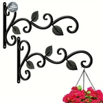 2PCS Rustic Wrought Iron Wall Bracket Plant Hooks Metal Hangers Indoor Outdoor. Fixed Price $36.69.