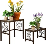 2 Pack Metal Plant Stand Indoor Outdoor Corner Patio Flower Pot Black. Fixed Price $44.99.