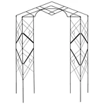 Achla Designs Modern Athena Decorative Garden Trellis, 76 In. Tall, Black Powder. Fixed Price $141.75.