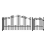 Aleko Prague Style Steel Single Driveway Gate 12 Ft And Pedestrian. Fixed Price $2899.00.
