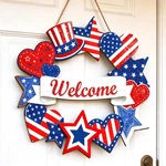 Wooden 4TH Of July Decorations Patriotic Wreaths For Front Door Independence Day. Fixed Price $27.99.