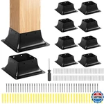 4X4 Post Base 10 Pcs, Inner Size 3.7"X3.7", Heavy Duty Powder-coated, For Deck. Fixed Price $67.09.