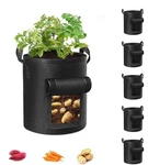 Cavisoo 5 Pack 10 Gallon Potato Grow Bags Nonwoven Fabric With Handle For Tomato. Fixed Price $22.79.