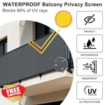Sunny Guard 3'X6' Dark Grey Waterproof Balcony Privacy Screen Fence Railing. Fixed Price $34.99.