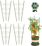 4 Pack 18" Tomato Cage Plant Support Trellis Adjustable Rings Garden Stakes Tie. Fixed Price $25.04.