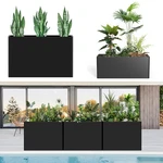 Large Outdoor Planters Rectangular Steel Garden For Yard Patios. Fixed Price $98.25.