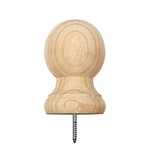 Large Ball Post Top With Pre-installed Screw 4.25 In. X 3.25 Unfinished. Fixed Price $8.97.