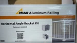 Peak 36950 White Aluminum Deck Railing Horizontal Angle Bracket Kit. Fixed Price $17.99.