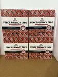 Lot Of 4 Fenpro Redwood Chain Link Fence Privacy Tape 1000 Feet & Fasteners. Fixed Price $154.80.
