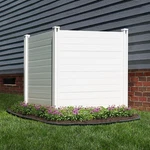 4FT X (2 Panels) No Dig Enclo Premium White Vinyl Privacy Screen, Out.... Fixed Price $227.85.