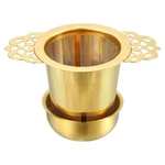 Uxcell 1 Pcs Tea Infuser Filter With Handle, Drip Bowl, Fine Mesh Titanium. Fixed Price $23.14.