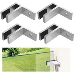 Gyykzz 4 Railing Wall To Glass Clamp, Shape Pack, Satin Finish. Fixed Price $53.78.