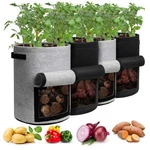 Homyhoo Potato Grow Bags With Flap 10 Gallon, 4 Pack Planter Handles.... Fixed Price $27.38.