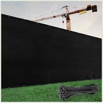 Colourtree 4' X 12' Black Fence Screen Privacy - Commercial Grade 170 Gsm. Fixed Price $42.33.