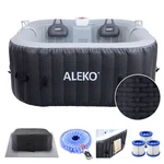 Aleko Led Strip Square Inflatable 4 Prs Hot Tub 120 Bubble Jets Mia Collection. Fixed Price $473.21.