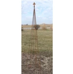 Wrought Iron 66" Triangle Finial Topiary Flower Trellis, Plant Climbe. Fixed Price $149.95.