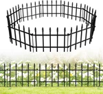 Elegant 12FT Decorative Metal Garden Fence With Roman Column Design, 10 Panels. Fixed Price $94.99.