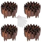 Soaoo 4 Pack Wood Garden Edging Border Outdoor Landscape Flexible Deco.... Fixed Price $99.02.