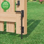 Heavy Duty Cane Bolt Gate Drop Rod 12 Inch Wrought Iron Black Latch Pack. Fixed Price $17.99.