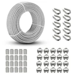 Galvanized Steel Wire Rope 100FT 7X7 Aircraft Cable 1/8 Kit.... Fixed Price $40.01.